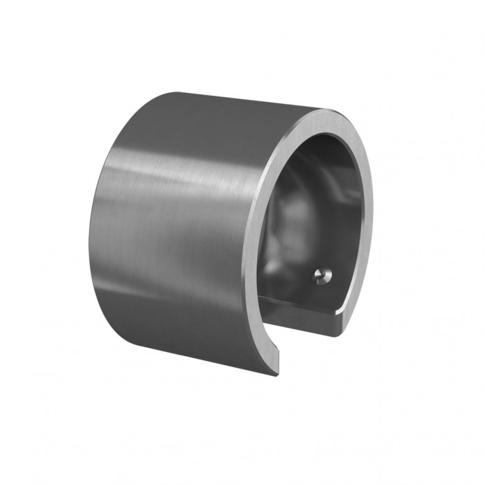 Muurflens voor blinde bevestiging U-profielbuis 42,4 mm boven links vast aluminium onbewerkt model 6504