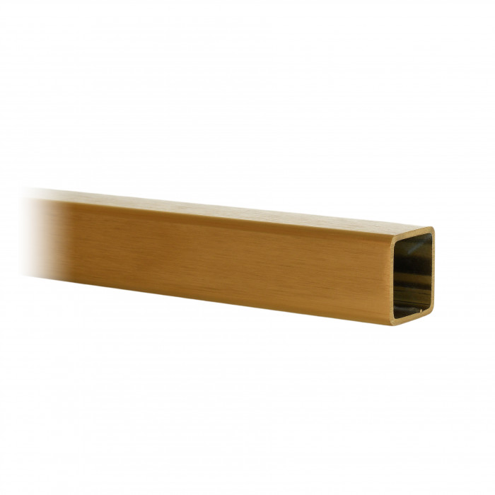 Koker 20 x 20 x 1,5 mm zamak laiton mat