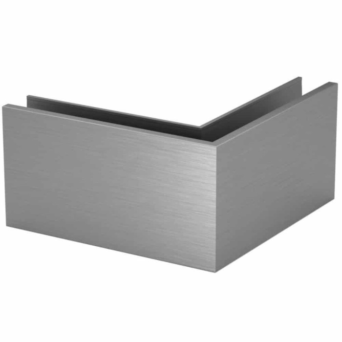 Buitenhoek Easy Glass Slim F topmontage buitenhoek model 8021 aluminium (geanodiseerd)
