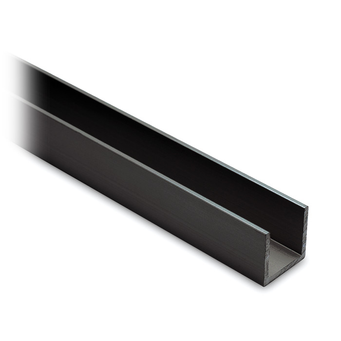 Profilé U aluminium 20 x 20 x 20 mm revêtu noir