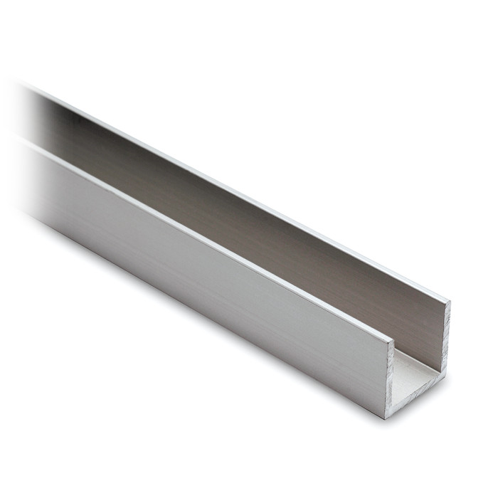 Profilé U aluminium 20 x 20 x 20 mm zilver mat anodisé