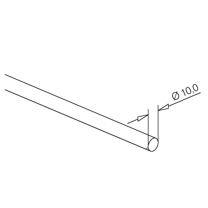 Barre ronde inox 10 mm inox-304 revêtu noir