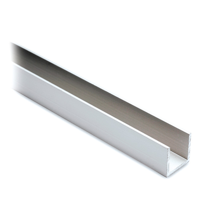 Profilé U aluminium 15 x 15 x 15 mm brut