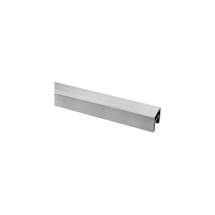 Tube profilé U 40 x 40 x 1,5 mm inox-304 mat brossé