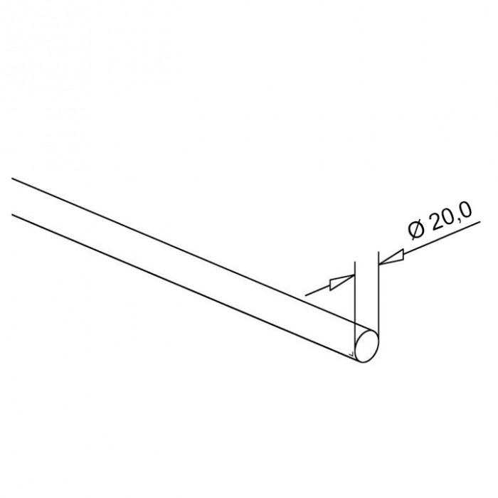 Barre ronde inox 30 mm inox-304 brut