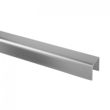 U-profiel 38 x 36 x 2,0 mm inox-316 mat brossé
