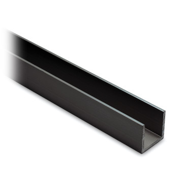 Profilé U aluminium 20 x 20 x 20 mm revêtu noir