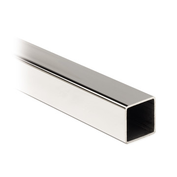 Tube carré/rectangulaire inox 20 x 20 x 1,5 mm inox-304 poli brillant
