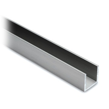 Profilé U aluminium 20 x 20 x 20 mm aspect inox