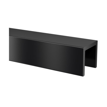 Protection de bord de verre voor glasdikte 12,76 mm aluminium (revêtu noir)
