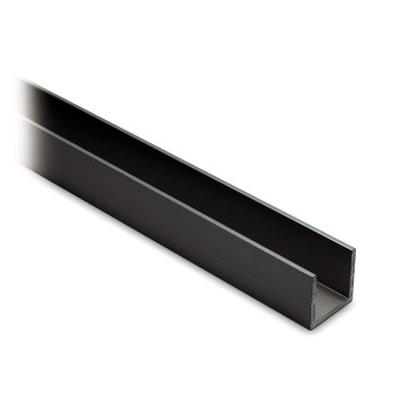 Profilé U aluminium 15 x 15 x 15 mm revêtu noir