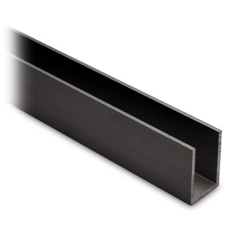 Profilé U aluminium 30 x 20 x 30 mm revêtu noir