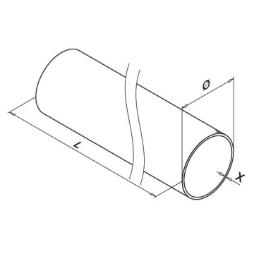 Tube inox 42,4 x 2 mm inox-316L brut