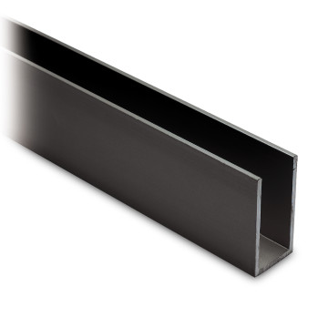 Profilé U aluminium 40 x 20 x 40 mm revêtu noir