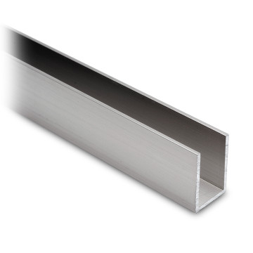Profilé U aluminium 30 x 20 x 30 mm aspect inox
