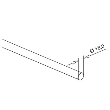 Barre ronde inox 18 mm inox-304 K320 brossé