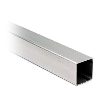 Tube carré/rectangulaire inox 20 x 20 x 1,5 mm inox-304 K320 brossé